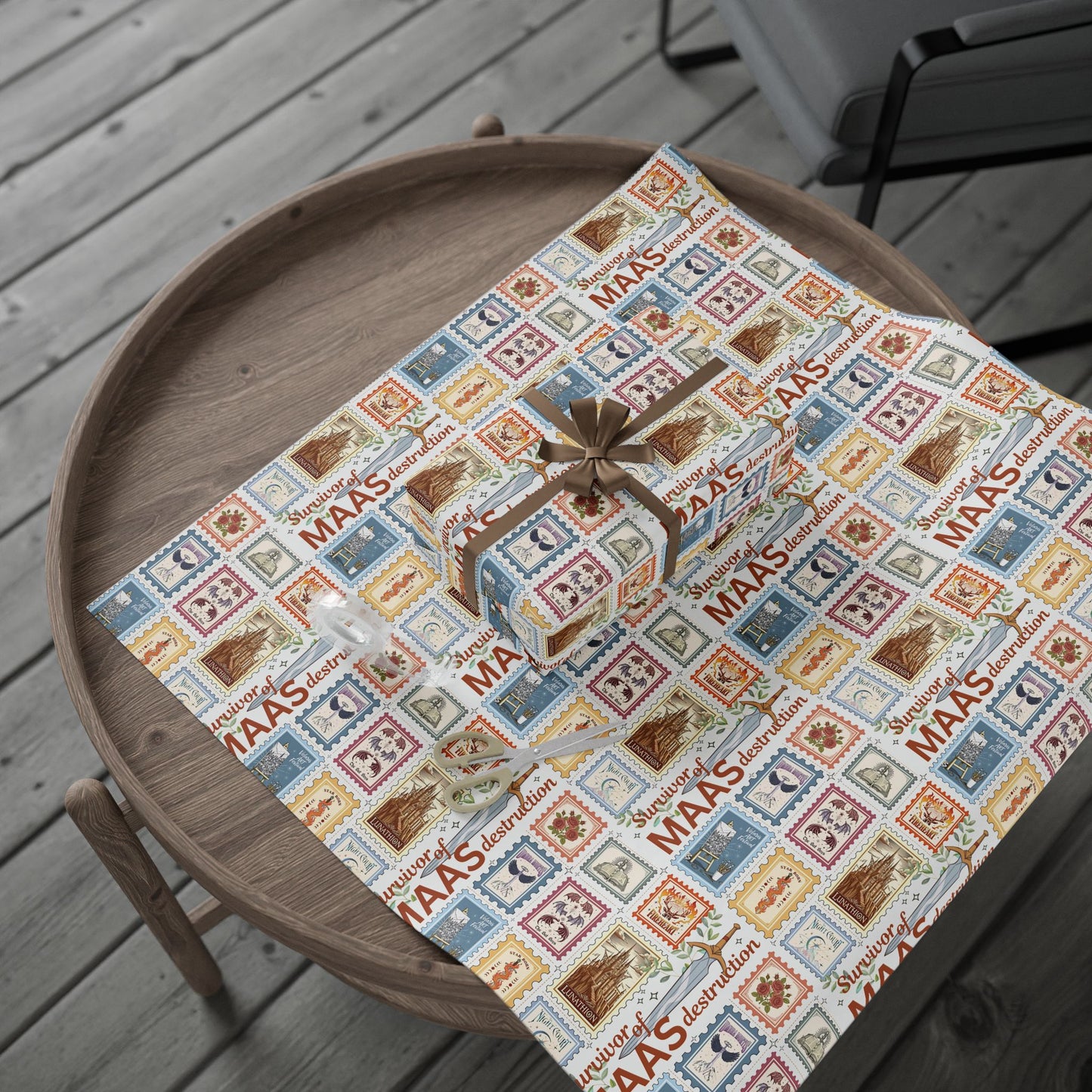 Sarah J. Maas Wrapping Paper | ACOTAR, Throne of Glass & Crescent City Gift Wrap | Bookish Fandom Paper