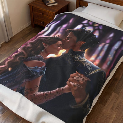 Rhysand & Feyre Starfall Dance Blanket | ACOTAR Inspired Romantic Fae Throw