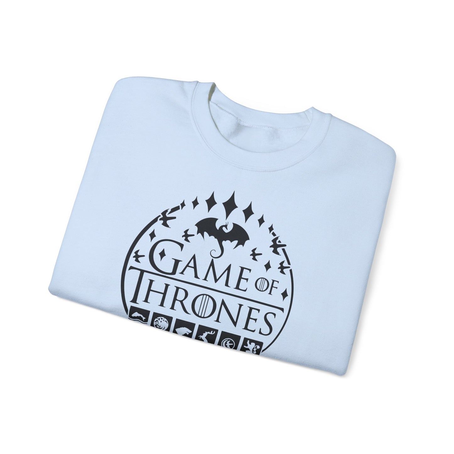 Game of Thrones Inspired Sweatshirt | Westeros Fantasy Crewneck | Dragon & Iron Throne Fan Gift | Unisex Cozy Bookish Sweatshirt