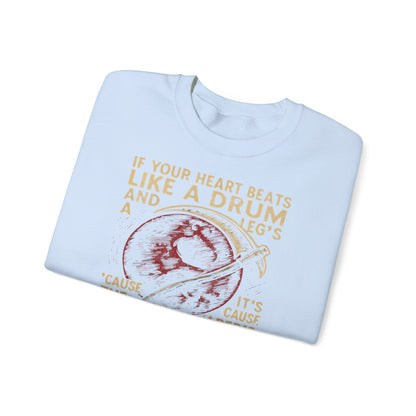 Red Rising "If Your Heart Beats Like a Drum" Sweatshirt | Reaper Quote Crewneck | Sci-Fi Fantasy Book Lover Gift | Howler Inspired Pullover
