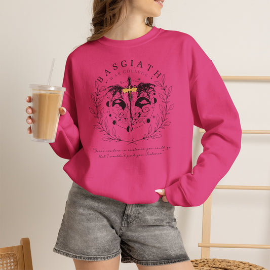 Basgiath War College Sweatshirt | Fourth Wing Inspired Crewneck | Dragon Rider Fantasy Sweatshirt | Romantasy Book Lover Gift | Violet Sorrengail Fan