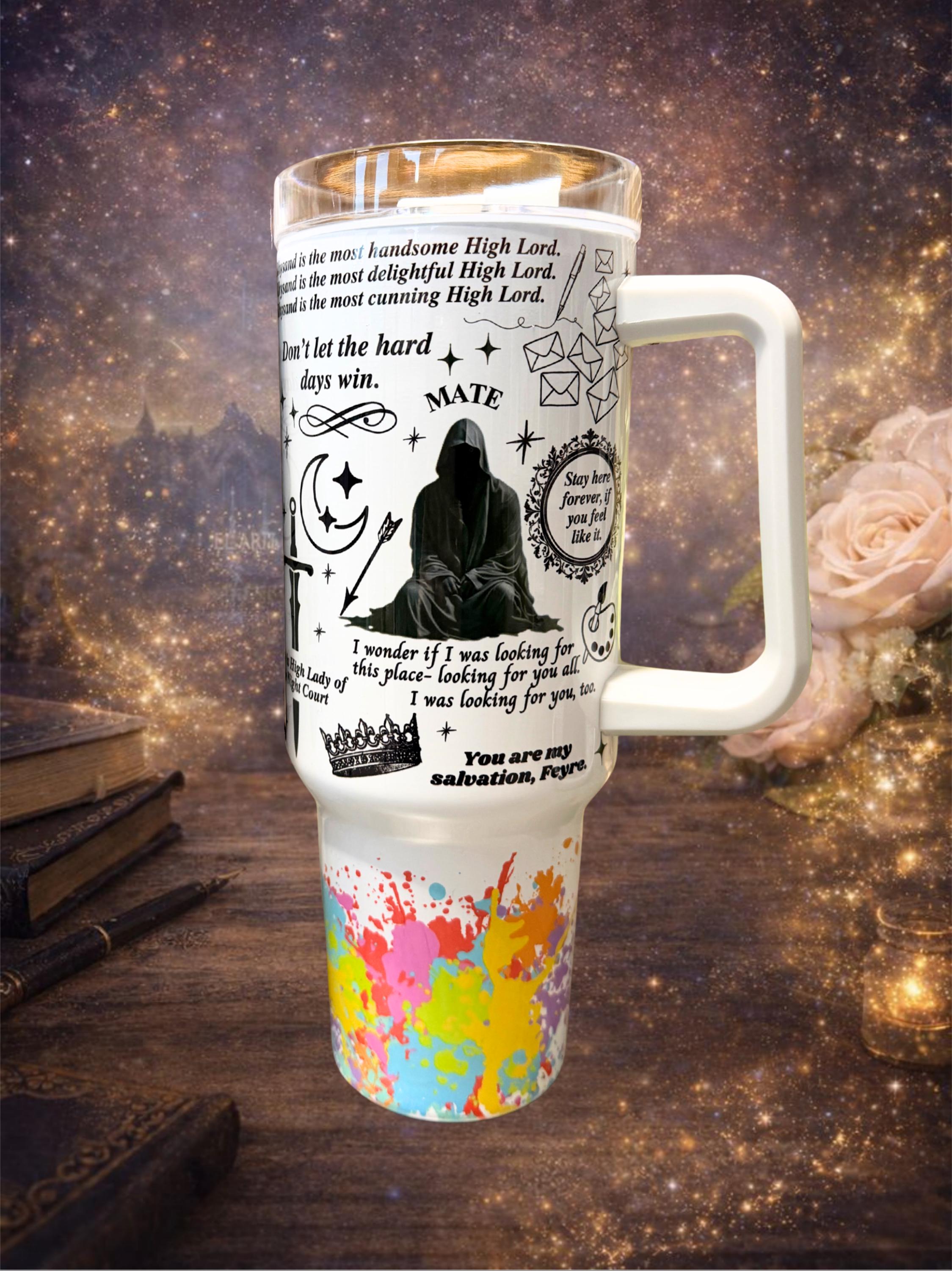 ACOTAR Inspired 40oz Tumbler | Velaris City of Starlight | Bookish Fantasy Cup | A Court of Thorns and Roses Fan Gift