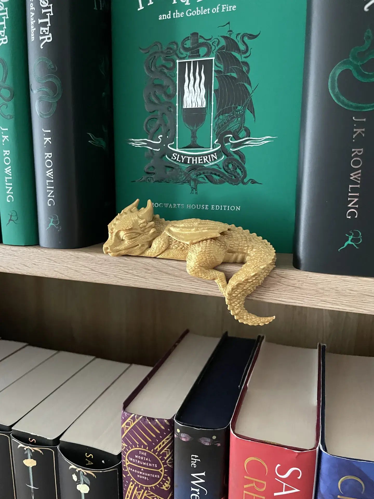 3D Printed Sleeping Baby Dragon – Book Nook & Shelf Accent