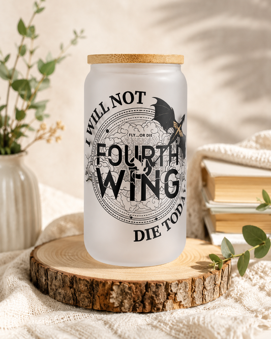 Forth Wing | Glass Tumbler | I Will Not Die Today