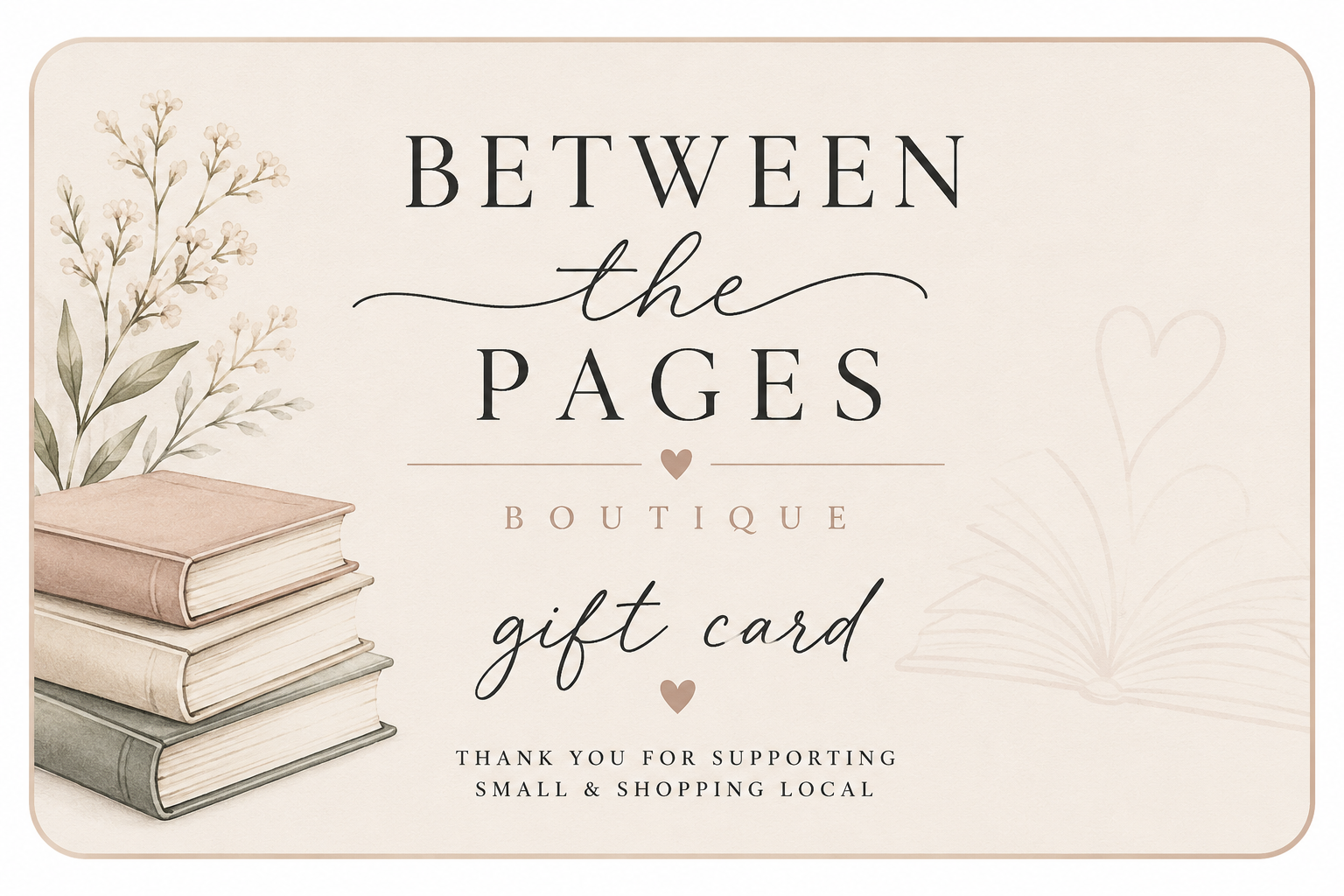 Between The Pages Gift Card