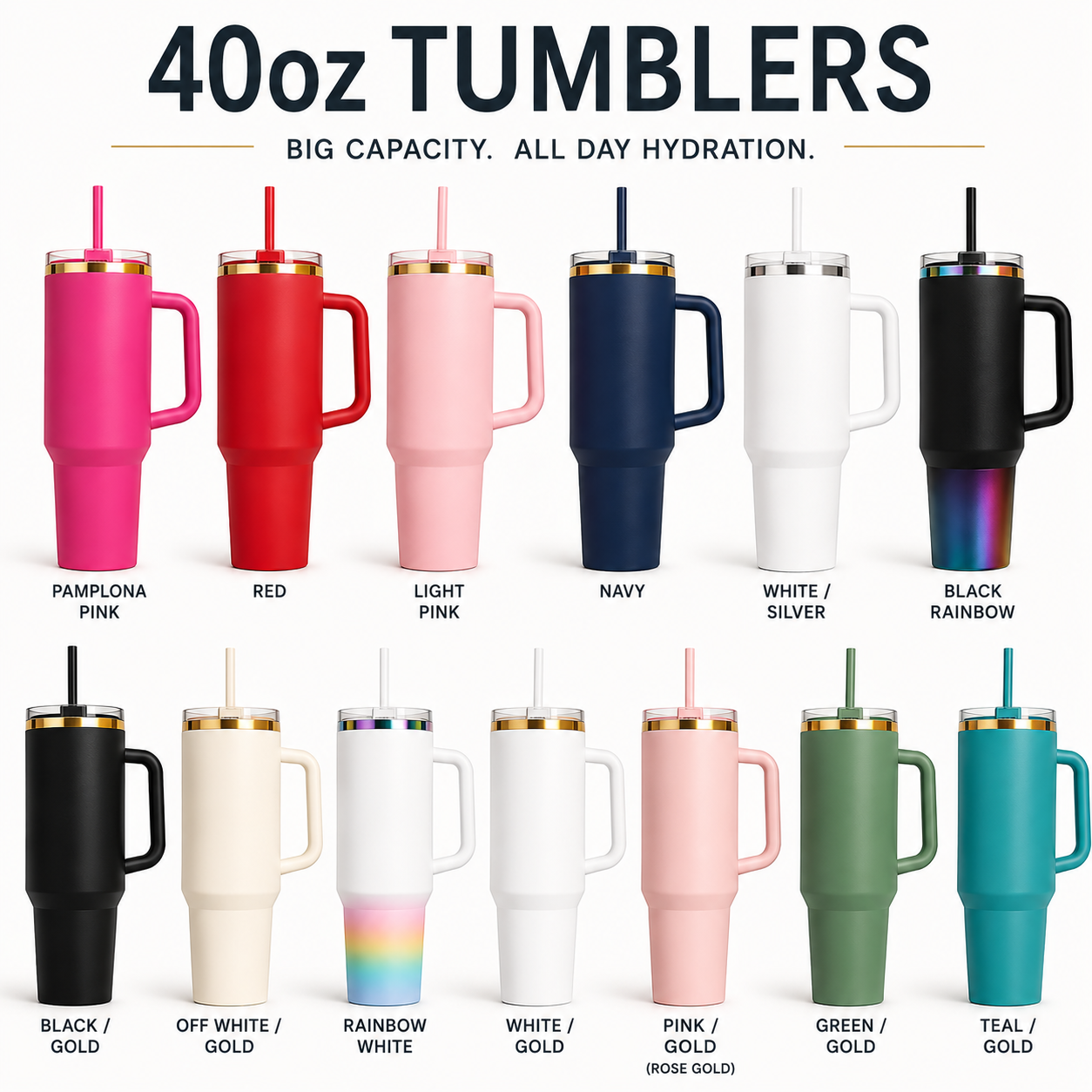 Custom 40oz Stanley Style Tumbler (Generic)