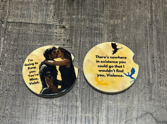 Fourth Wing Car Coasters