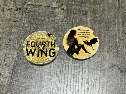 Fourth Wing Car Coasters