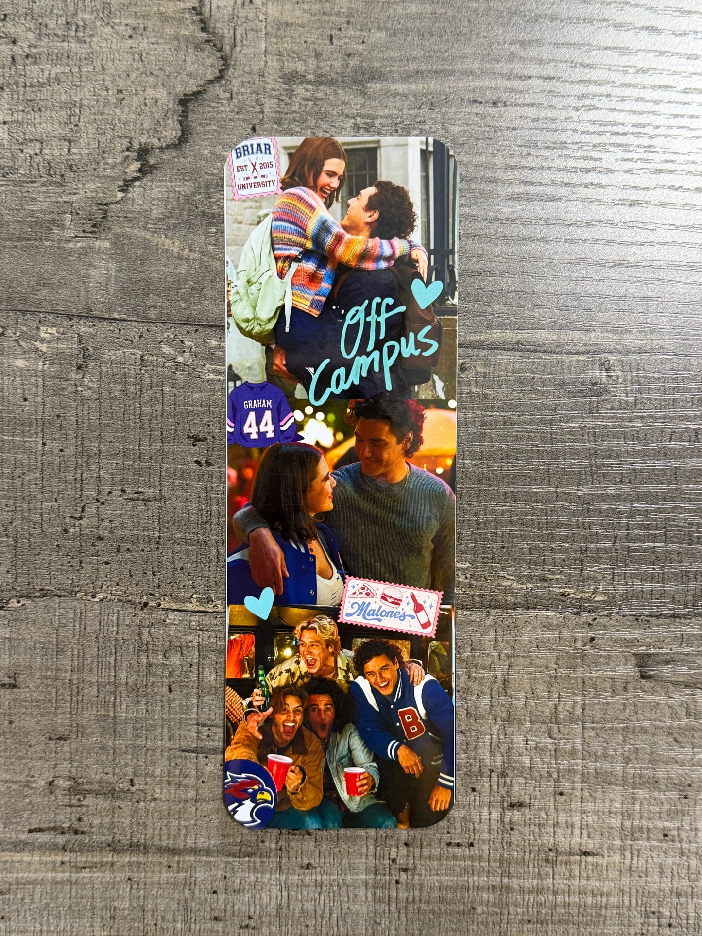 Off Campus Inspired Bookmark | College Sports Romance Bookmark | Hockey Romance Gift | Bookish Reader Accessory | Briar University Aesthetic