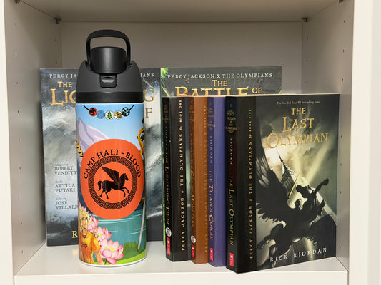 Percy Jackson Inspired 24oz Owala Style Tumbler | Camp Half-Blood Water Bottle | Greek Mythology Gift | Bookish Drinkware | Fantasy Reader Gift