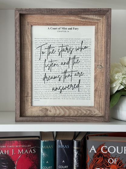 Bookish Frame | ACOTAR | To The Stars