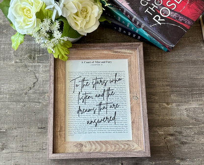 Bookish Frame | ACOTAR | To The Stars