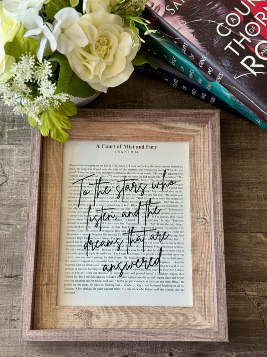 Bookish Frame | ACOTAR | To The Stars