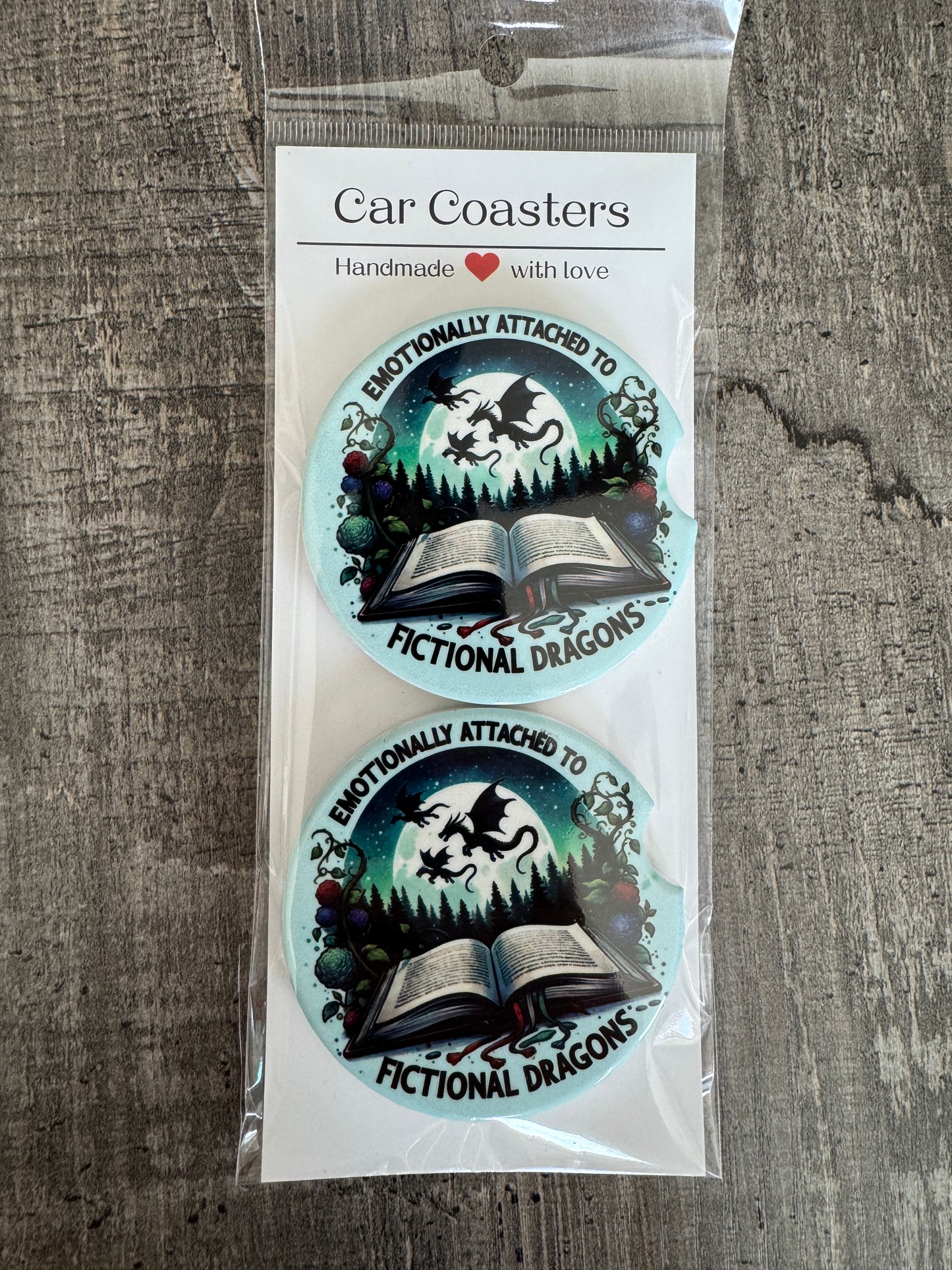 Fantasy Car Coasters | Emotionally Attached to Fictional Dragons