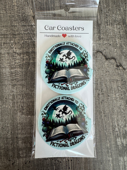 Fantasy Car Coasters | Emotionally Attached to Fictional Dragons