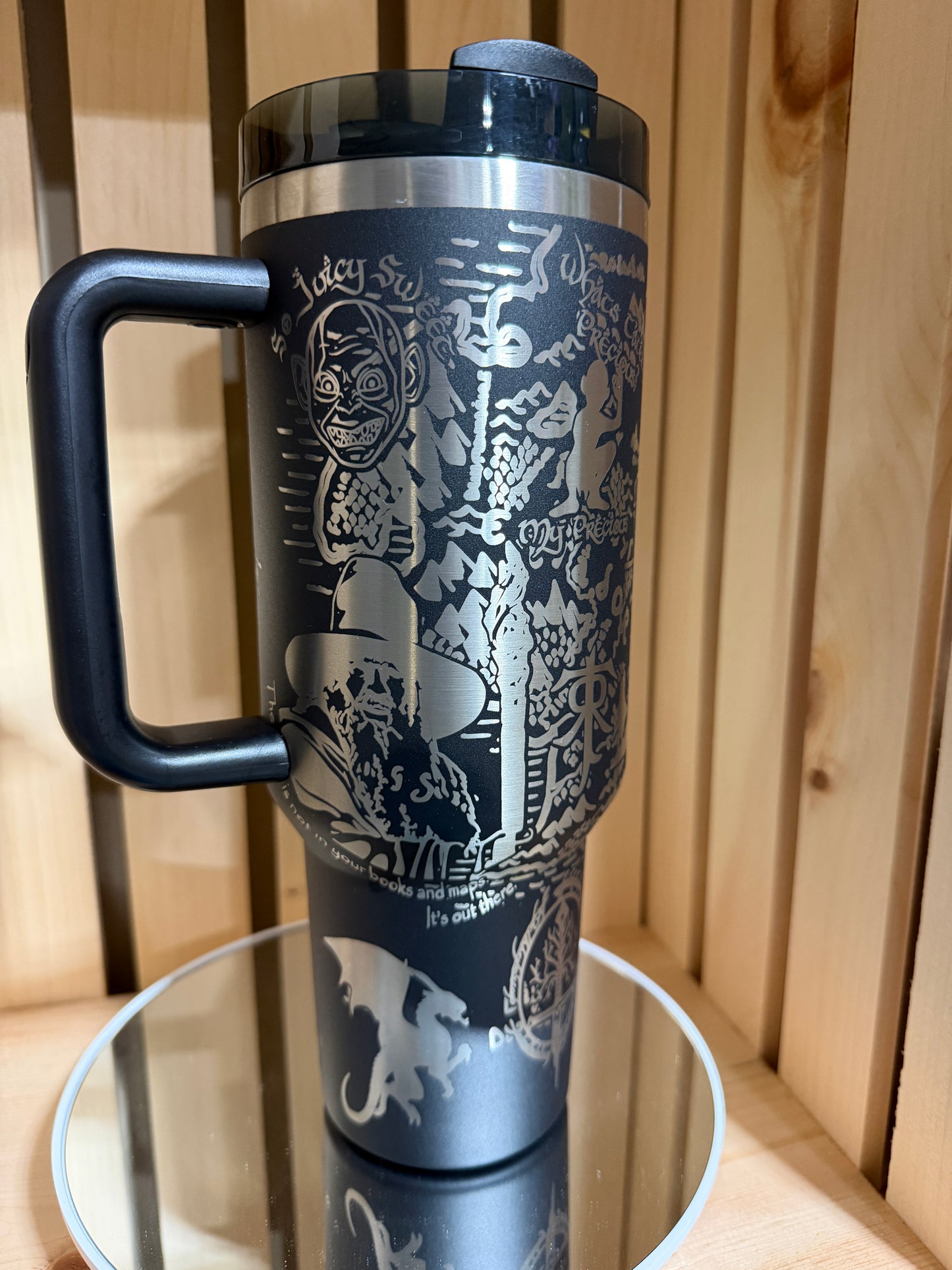 Lord of the Rings 40oz Engraved Tumbler | LOTR Stanley Style Cup | One Ring Fantasy Travel Mug | Tolkien Bookish Gift | Middle Earth Cup