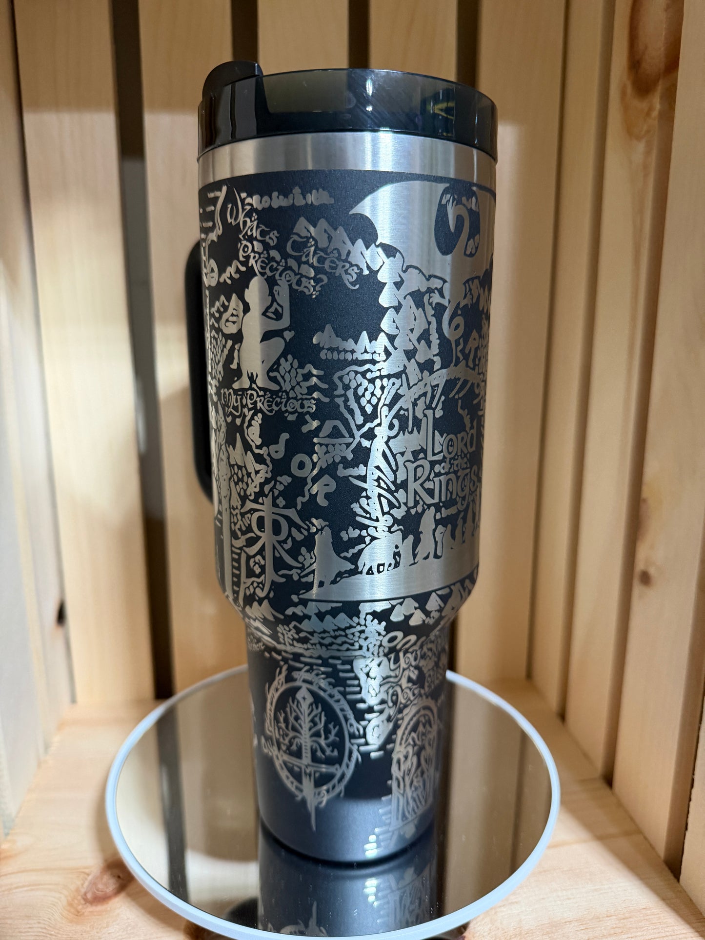 Lord of the Rings 40oz Engraved Tumbler | LOTR Stanley Style Cup | One Ring Fantasy Travel Mug | Tolkien Bookish Gift | Middle Earth Cup