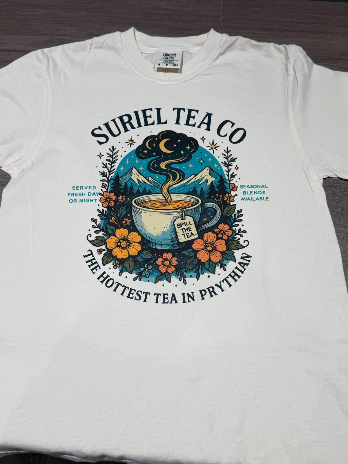 ACOTAR Suriel Tea Co. t-shirt, view 2
