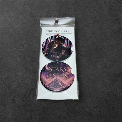 ACOTAR-Inspired Rhysand & Feyre Car Coaster Set
