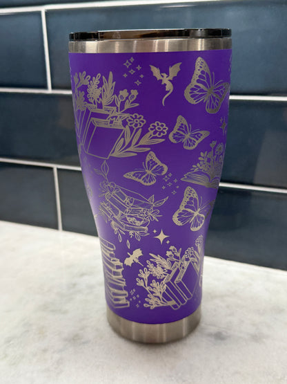 Books & Butterflies 30oz Engraved Tumbler