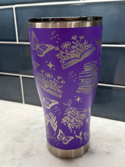 Books & Butterflies 30oz Engraved Tumbler