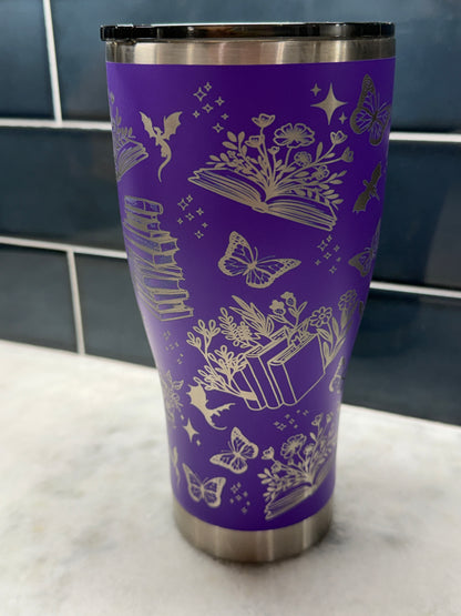 Books & Butterflies 30oz Engraved Tumbler
