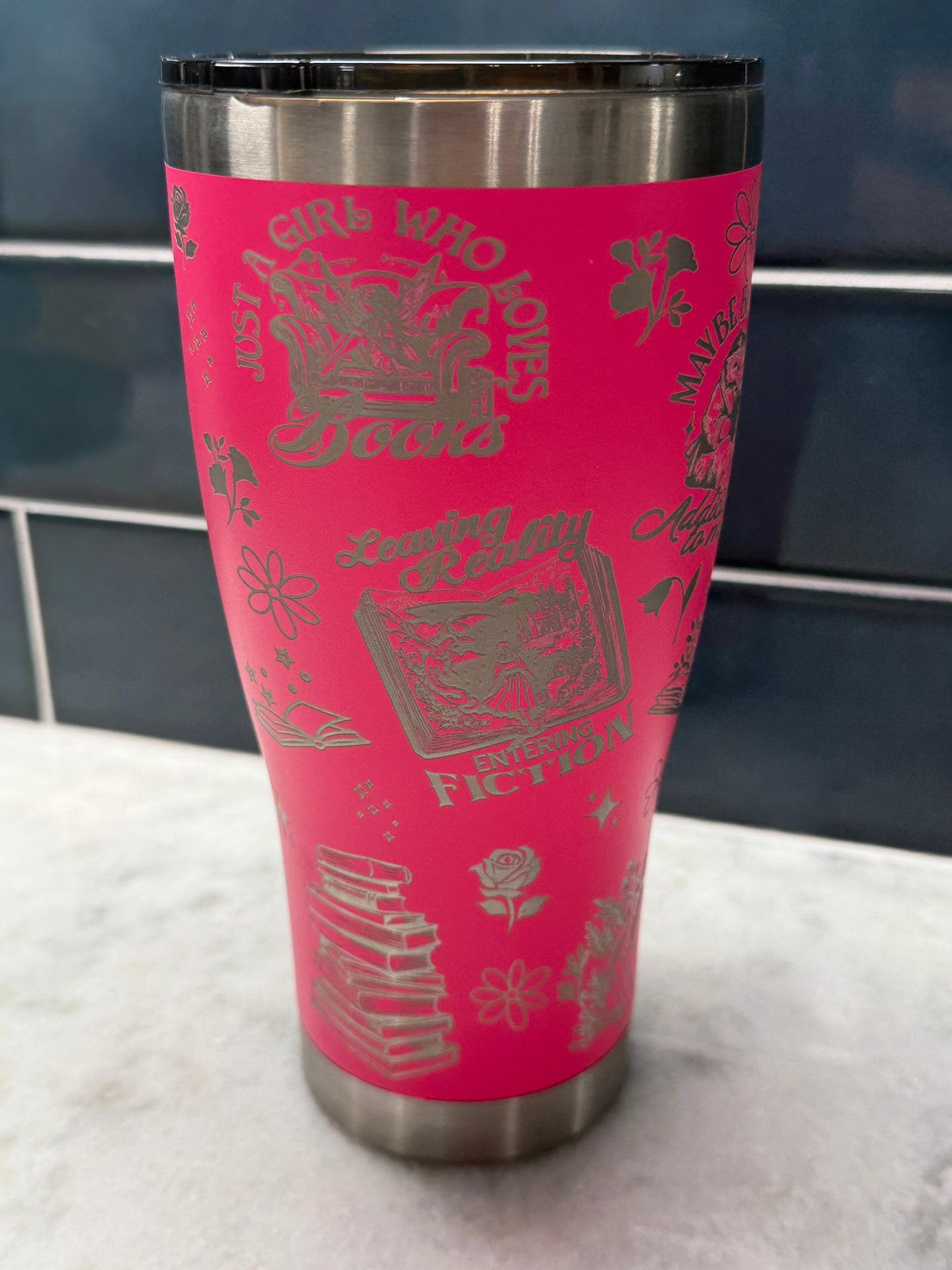 Bookish "One More Chapter" 30oz Engraved Tumbler