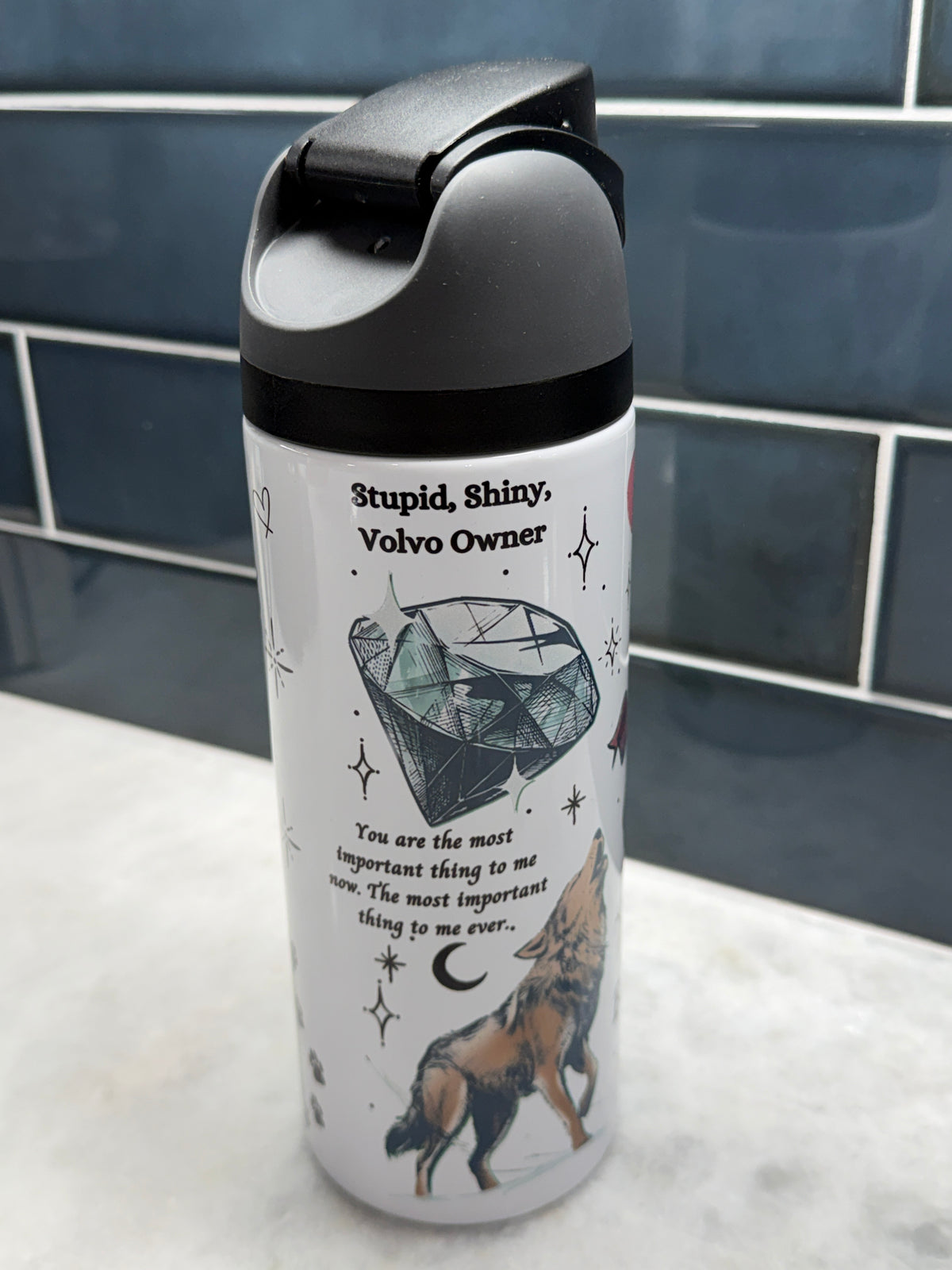 Twilight White 24oz Owala Style Tumbler