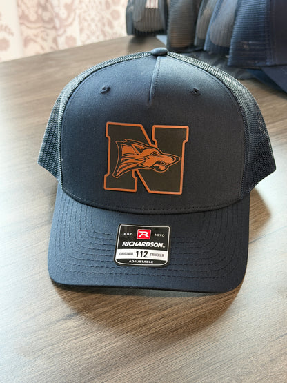 North Paulding Wolfpack Richardson 112 Trucker Hat – Navy Leather Patch Hat
