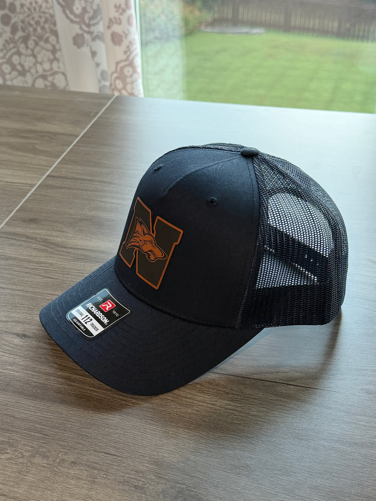 North Paulding Wolfpack Richardson 112 Trucker Hat – Navy Leather Patch Hat