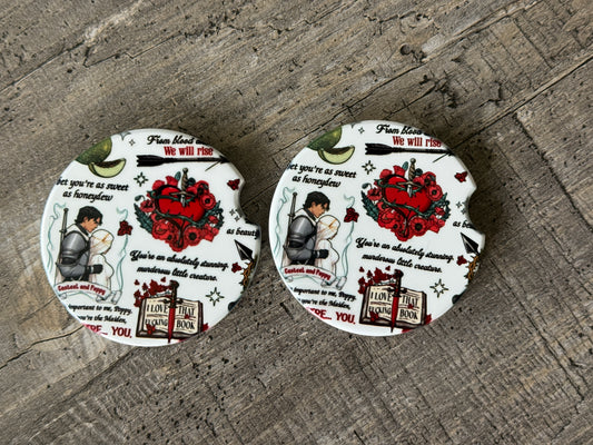 Blood and Ash Inspired Car Coasters
