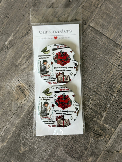 Blood and Ash Inspired Car Coasters