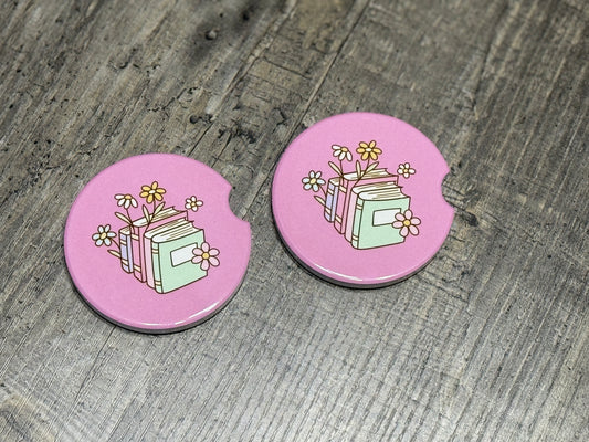 Fantasy Car Coasters | Pastel Book & Flowers