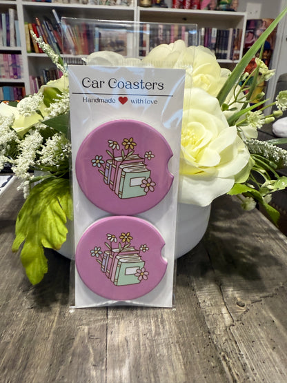 Fantasy Car Coasters | Pastel Book & Flowers