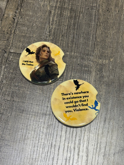 Fourth Wing Car Coasters