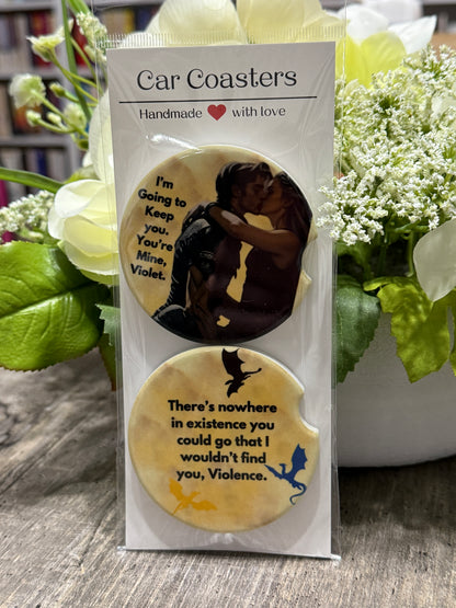 Fourth Wing Car Coasters