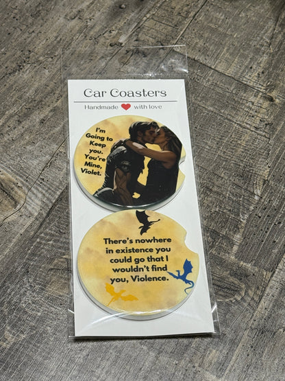 Fourth Wing Car Coasters