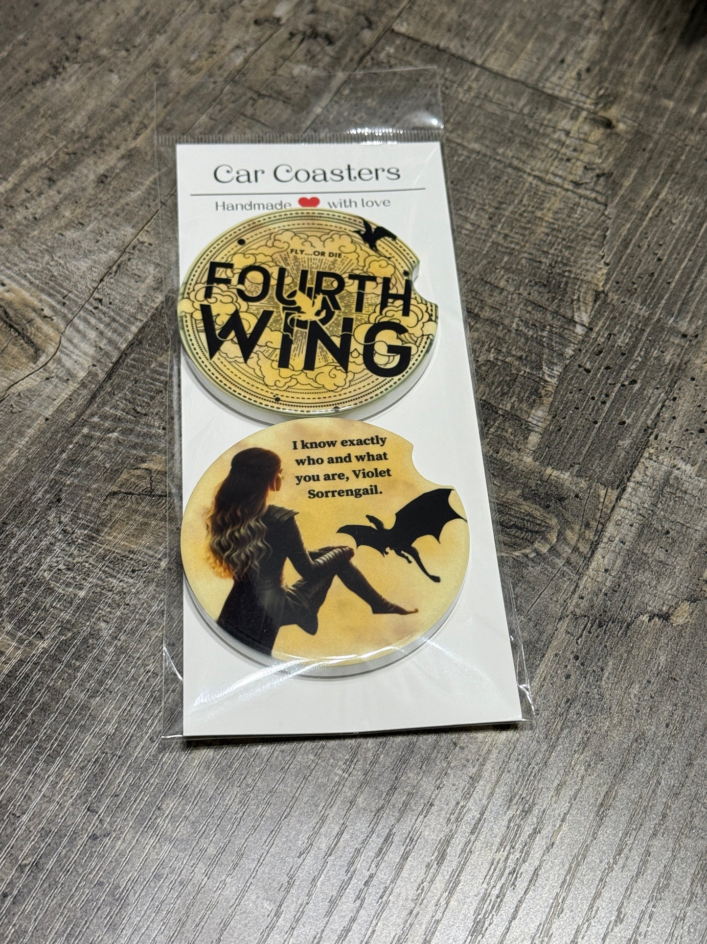 Fourth Wing Car Coasters