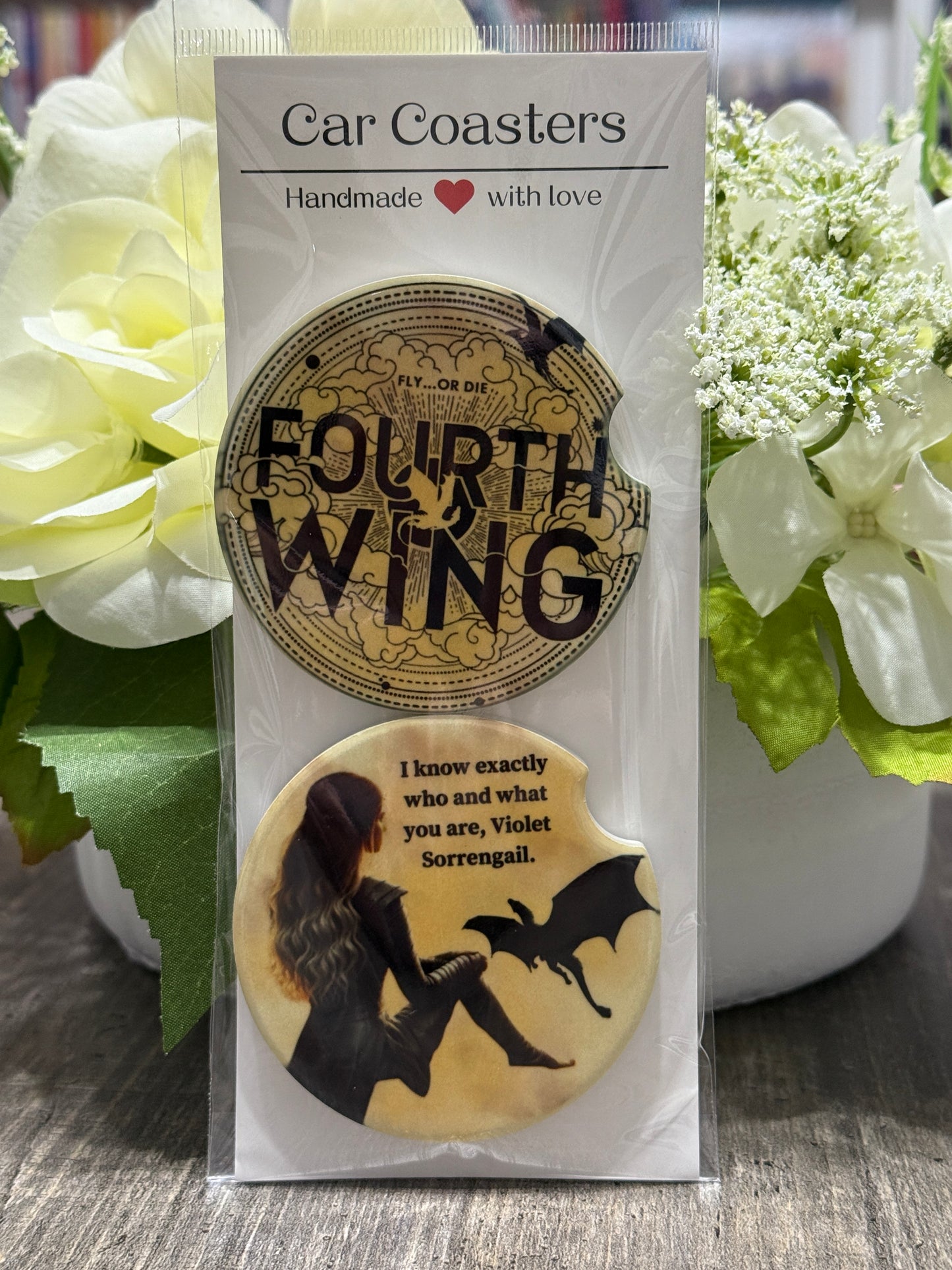 Fourth Wing Car Coasters