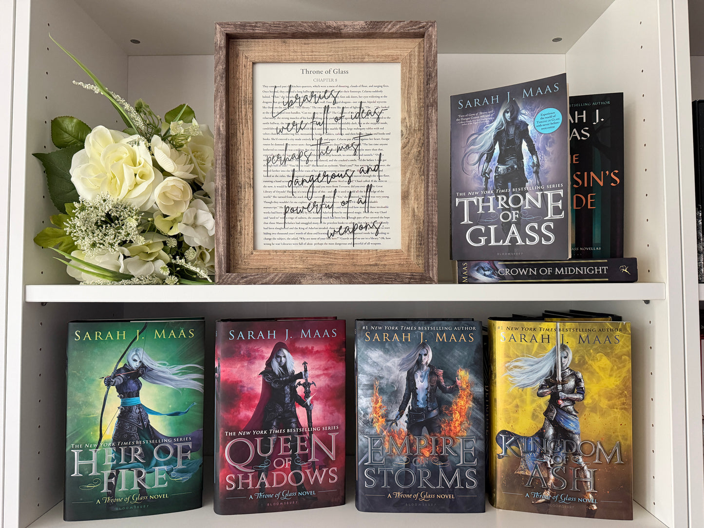 Bookish Frame | Throne of Glass Inspired Shelf Frame | "Libraries Were Full of Ideas" Quote Decor
