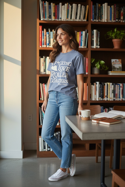 Off Campus Inspired Shirt, Hockey Romance Shirt, Roller Coaster Quote Tee, Bookish Romance Shirt, Reader Gift, Comfort Colors 1717 Graphic Tee