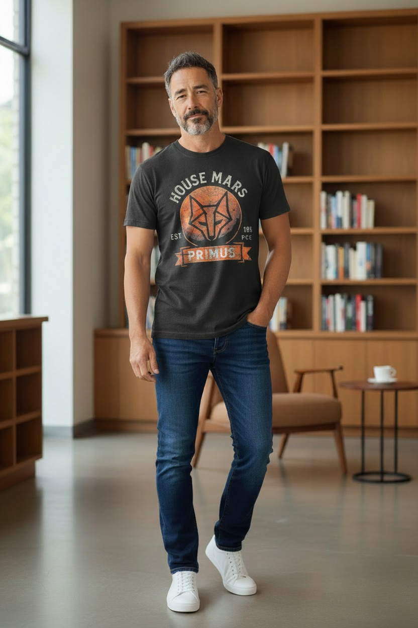 House Mars Primus Shirt, Red Rising Inspired T-Shirt, Howler Fan Gift, Sci-Fi Book Shirt, Mars Society Tee, Booktok Reader Gift, Comfort Colors 1717