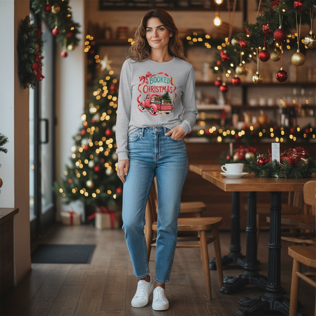 Booked for Christmas Long Sleeve Shirt