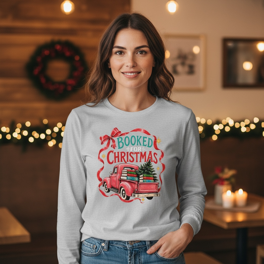 Booked for Christmas Long Sleeve Shirt