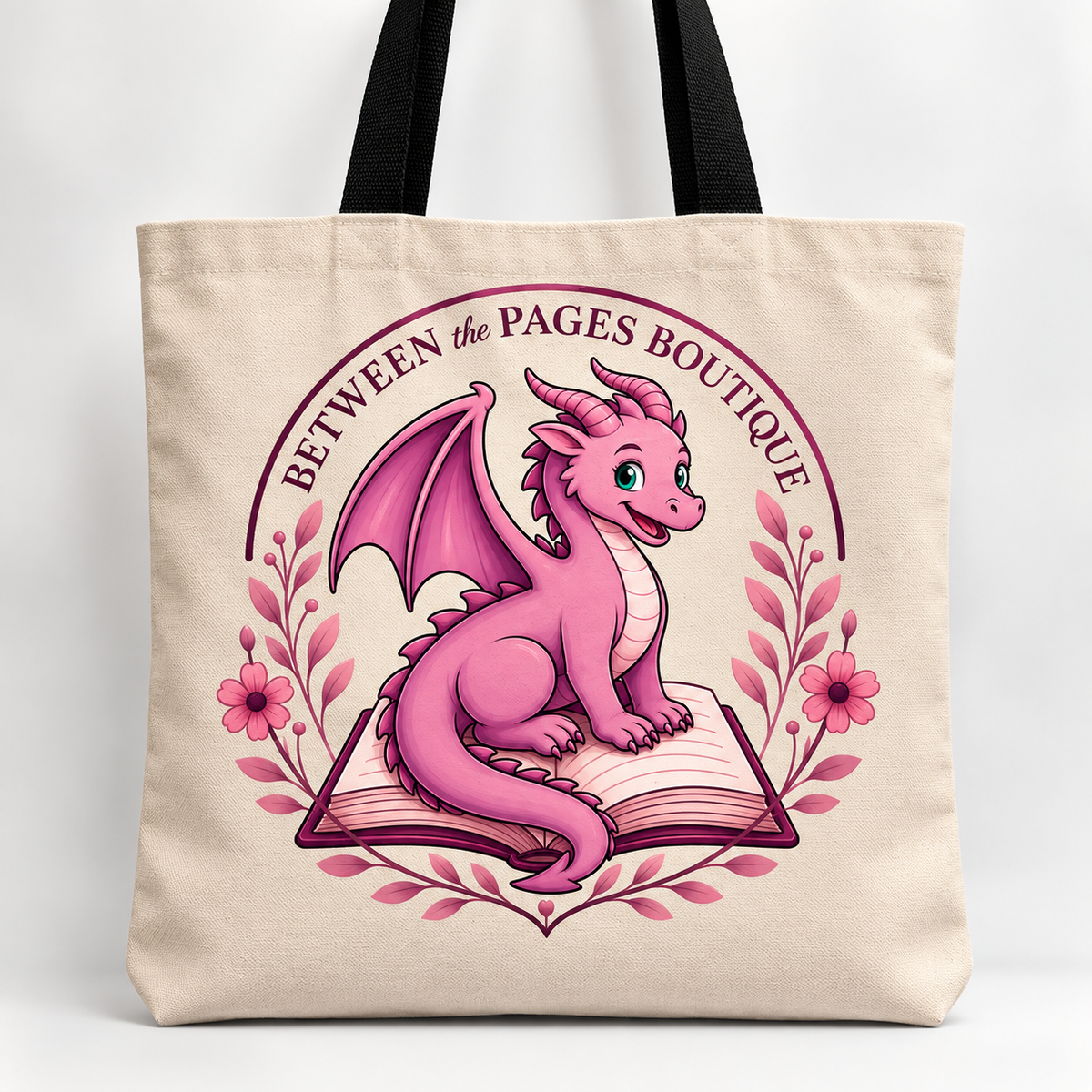 Between The Pages Canvas Tote
