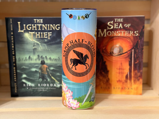 Camp Half-Blood Tumbler | Percy Jackson Inspired Fan Art Cup | CHB Aesthetic Gift for Demigod Readers