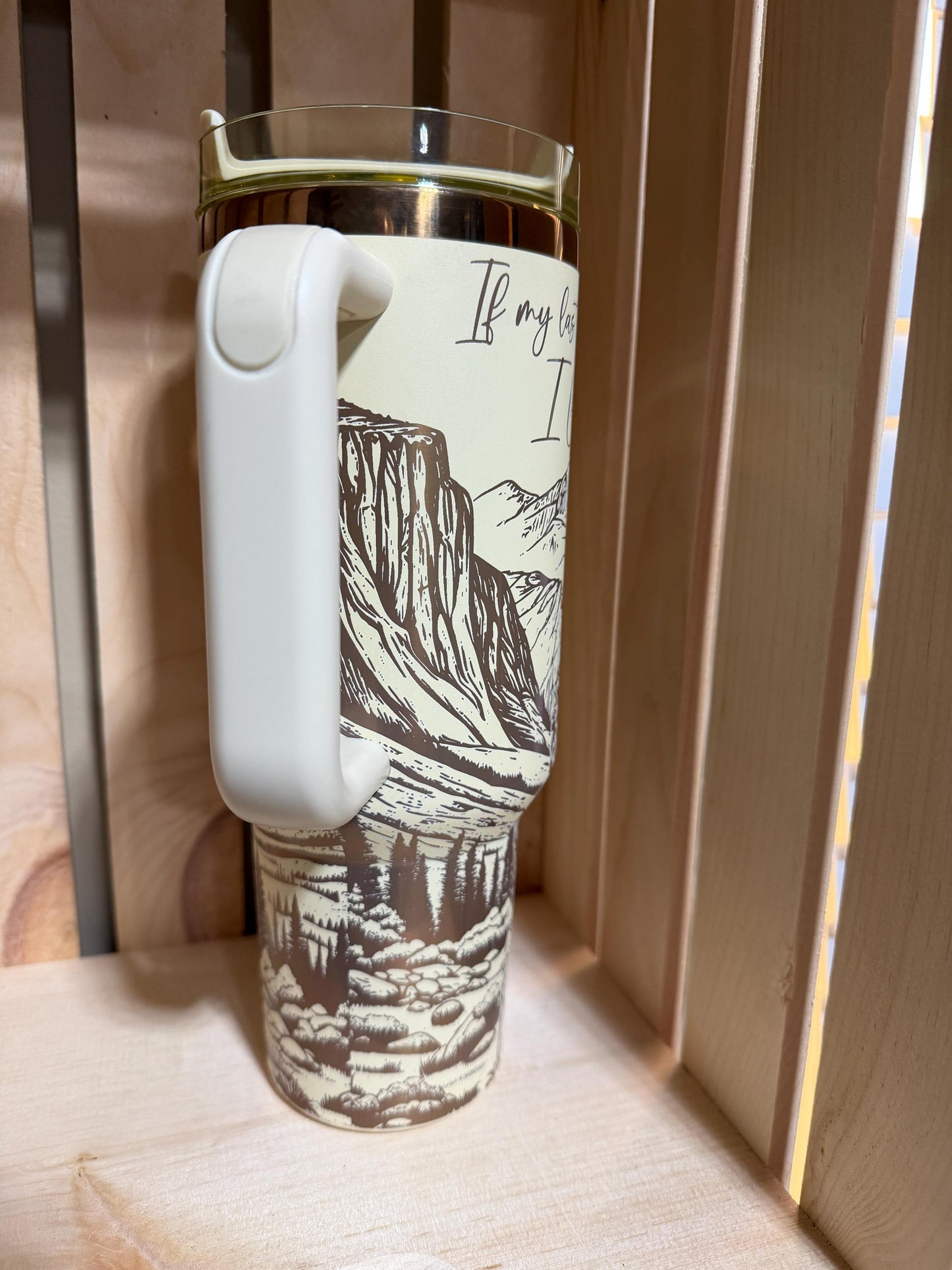 Stanley Style Outlander Inspired 40oz Engraved Tumbler | White Rainbow Stainless Steel Cup | Romance Book Gift | Laser Engraved Mug
