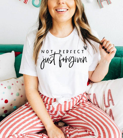 Not Perfect Just - Christian T-Shirt