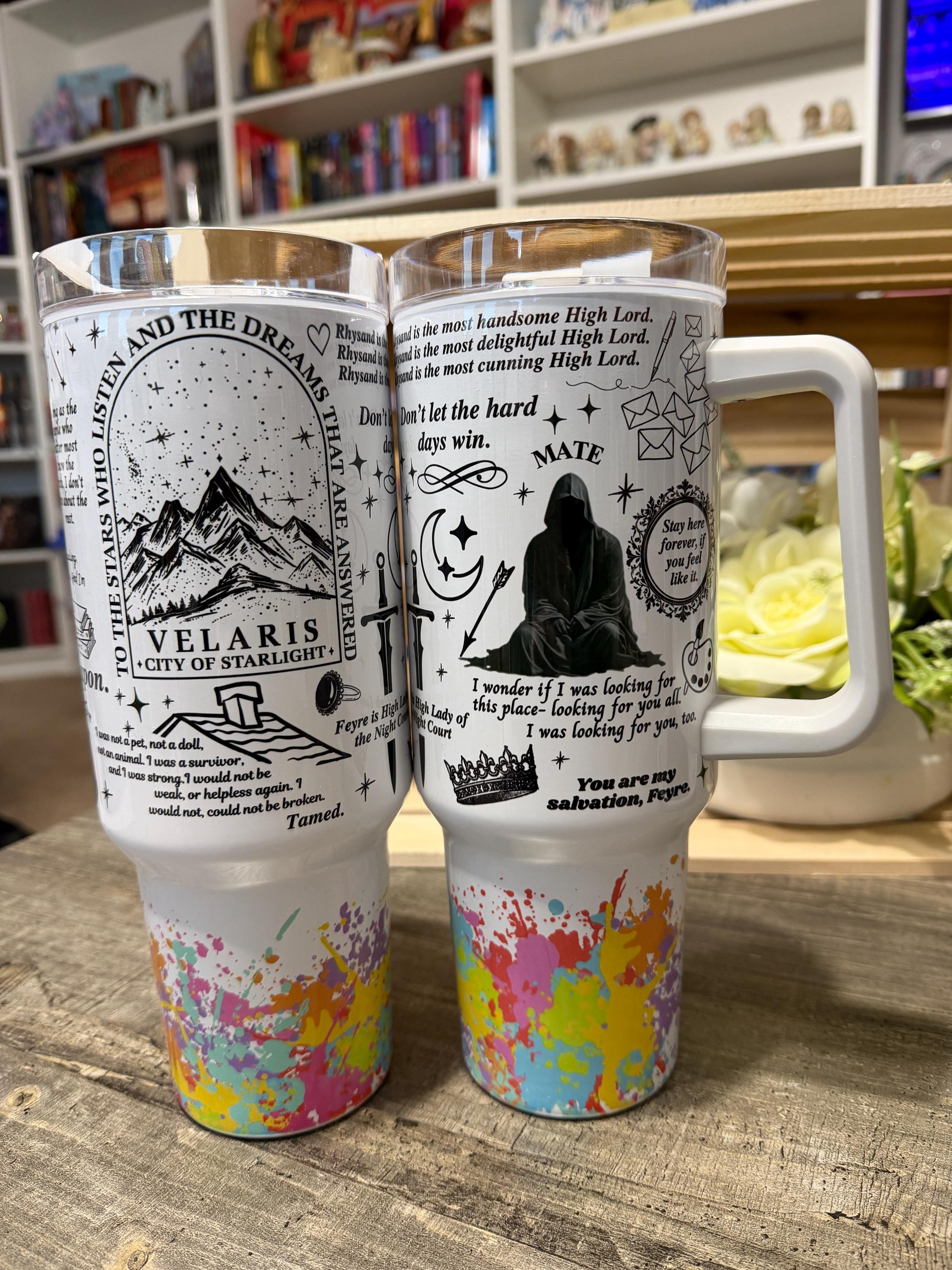 ACOTAR Inspired 40oz Tumbler | Velaris City of Starlight | Bookish Fantasy Cup | A Court of Thorns and Roses Fan Gift