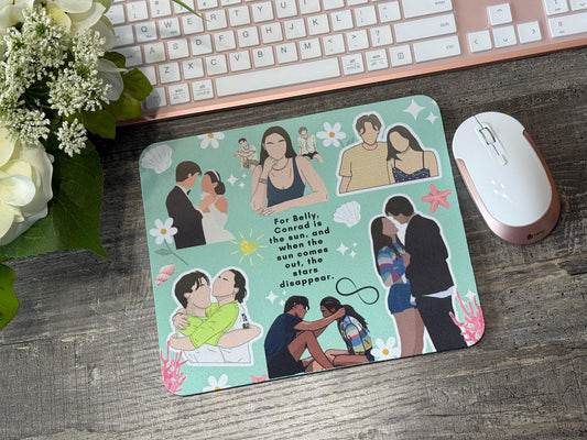 The Summer I Turned Pretty Mouse Pad | Belly & Conrad Collage | Bookish TV Series Desk Decor